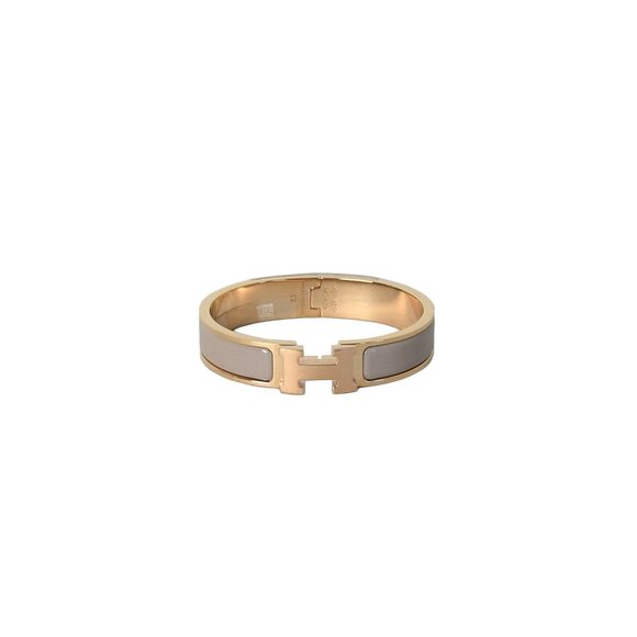Hermès Marron Glace Clic H Bracelet - Size PM ○ Labellov  Hermes Clic H Bracelet PM Gold Hardware Marron Glace